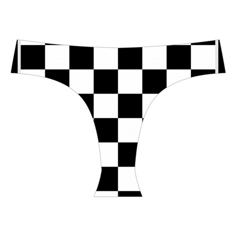 Chess Board Background Design Cross Back Hipster Bikini Set from ArtsNow.com Front Under