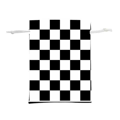 Chess Board Background Design Lightweight Drawstring Pouch (L) from ArtsNow.com Front