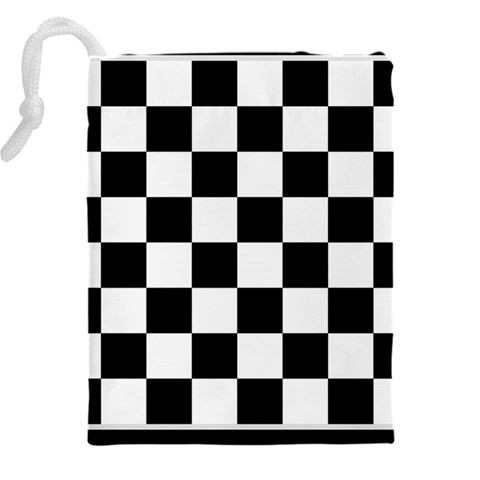 Chess Board Background Design Drawstring Pouch (4XL) from ArtsNow.com Back