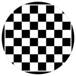Chess Board Background Design Round Trivet