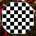 Chess Board Background Design UV Print Acrylic Ornament Round