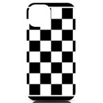 Chess Board Background Design iPhone 14 Black UV Print Case