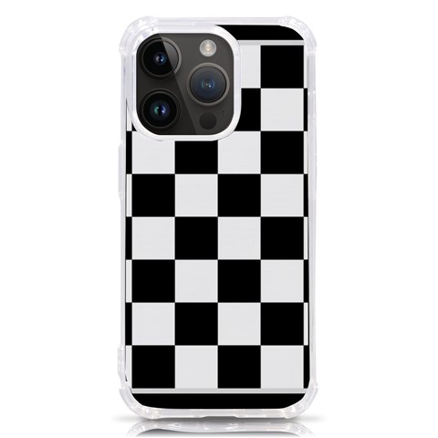 Chess Board Background Design iPhone 14 Pro TPU UV Print Case from ArtsNow.com Front