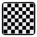 Chess Board Background Design Square Glass Fridge Magnet (4 pack)