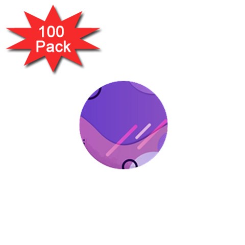 Hand Drawn Abstract Organic Shapes Background 1  Mini Buttons (100 pack)  from ArtsNow.com Front
