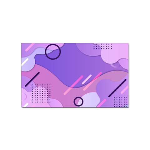Hand Drawn Abstract Organic Shapes Background Sticker (Rectangular) from ArtsNow.com Front