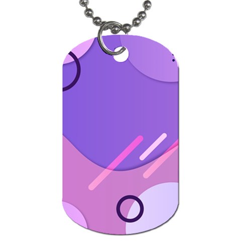 Hand Drawn Abstract Organic Shapes Background Dog Tag (One Side) from ArtsNow.com Front