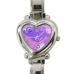 Hand Drawn Abstract Organic Shapes Background Heart Italian Charm Watch
