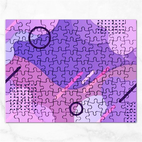 Hand Drawn Abstract Organic Shapes Background Rectangular Jigsaw Puzzl from ArtsNow.com Front
