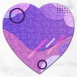Hand Drawn Abstract Organic Shapes Background Jigsaw Puzzle (Heart)