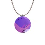 Hand Drawn Abstract Organic Shapes Background 1  Button Necklace