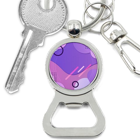 Hand Drawn Abstract Organic Shapes Background Bottle Opener Key Chain from ArtsNow.com Front