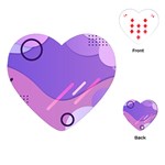 Hand Drawn Abstract Organic Shapes Background Playing Cards Single Design (Heart)