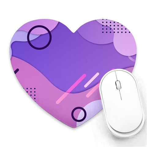 Hand Drawn Abstract Organic Shapes Background Heart Mousepad from ArtsNow.com Front
