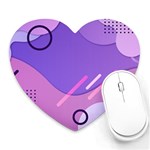 Hand Drawn Abstract Organic Shapes Background Heart Mousepad