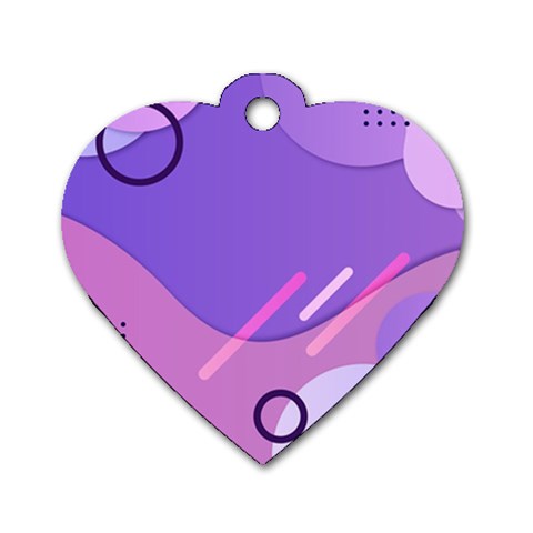 Hand Drawn Abstract Organic Shapes Background Dog Tag Heart (One Side) from ArtsNow.com Front