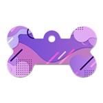 Hand Drawn Abstract Organic Shapes Background Dog Tag Bone (One Side)