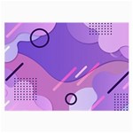 Hand Drawn Abstract Organic Shapes Background Large Glasses Cloth (2 Sides)
