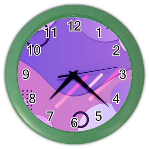 Hand Drawn Abstract Organic Shapes Background Color Wall Clock from ArtsNow.com Front