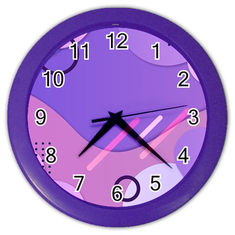 Hand Drawn Abstract Organic Shapes Background Color Wall Clock from ArtsNow.com Front