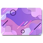 Hand Drawn Abstract Organic Shapes Background Large Doormat