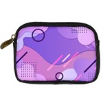 Hand Drawn Abstract Organic Shapes Background Digital Camera Leather Case