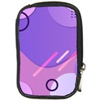 Hand Drawn Abstract Organic Shapes Background Compact Camera Leather Case