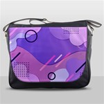 Hand Drawn Abstract Organic Shapes Background Messenger Bag
