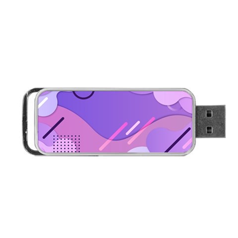 Hand Drawn Abstract Organic Shapes Background Portable USB Flash (Two Sides) from ArtsNow.com Front