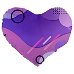 Hand Drawn Abstract Organic Shapes Background Large 19  Premium Heart Shape Cushions