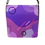 Hand Drawn Abstract Organic Shapes Background Flap Closure Messenger Bag (L)