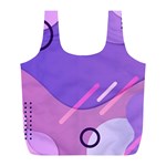 Hand Drawn Abstract Organic Shapes Background Full Print Recycle Bag (L)