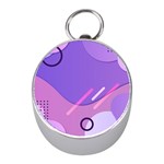 Hand Drawn Abstract Organic Shapes Background Mini Silver Compasses