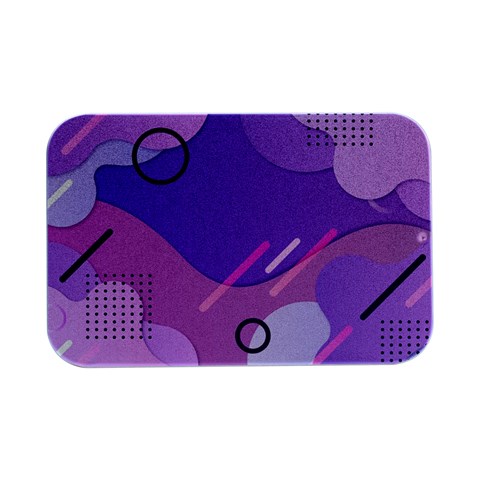 Hand Drawn Abstract Organic Shapes Background Open Lid Metal Box (Silver)   from ArtsNow.com Front
