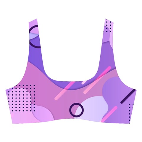 Hand Drawn Abstract Organic Shapes Background Cross Back Hipster Bikini Set from ArtsNow.com Front