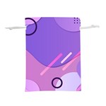 Hand Drawn Abstract Organic Shapes Background Lightweight Drawstring Pouch (L)