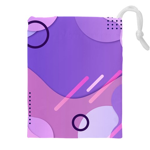 Hand Drawn Abstract Organic Shapes Background Drawstring Pouch (4XL) from ArtsNow.com Front