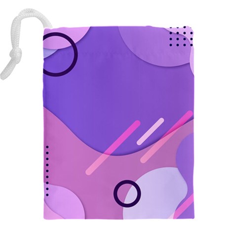 Hand Drawn Abstract Organic Shapes Background Drawstring Pouch (4XL) from ArtsNow.com Back