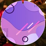 Hand Drawn Abstract Organic Shapes Background UV Print Acrylic Ornament Round