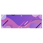 Hand Drawn Abstract Organic Shapes Background Banner and Sign 6  x 2 