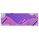 Hand Drawn Abstract Organic Shapes Background Banner and Sign 12  x 4 