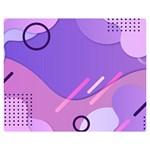 Hand Drawn Abstract Organic Shapes Background Premium Plush Fleece Blanket (Medium)