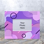 Hand Drawn Abstract Organic Shapes Background White Tabletop Photo Frame 4 x6 