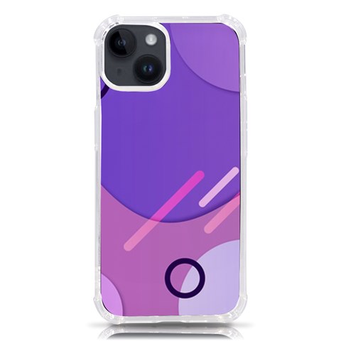 Hand Drawn Abstract Organic Shapes Background iPhone 14 TPU UV Print Case from ArtsNow.com Front