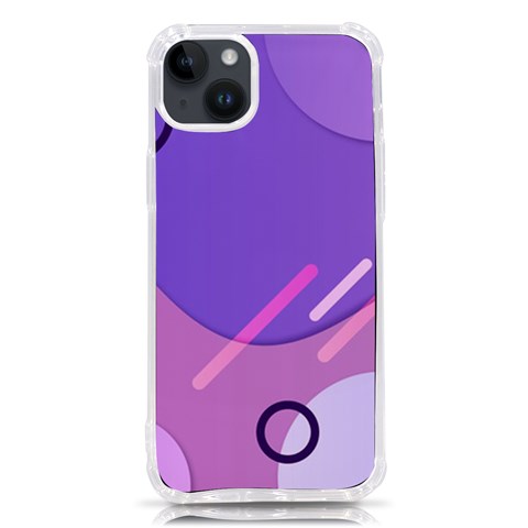 Hand Drawn Abstract Organic Shapes Background iPhone 14 Plus TPU UV Print Case from ArtsNow.com Front
