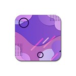 Colorful Labstract Wallpaper Theme Rubber Coaster (Square)