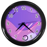 Colorful Labstract Wallpaper Theme Wall Clock (Black)