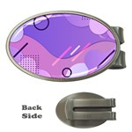 Colorful Labstract Wallpaper Theme Money Clips (Oval) 