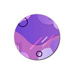 Colorful Labstract Wallpaper Theme Rubber Round Coaster (4 pack)