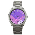 Colorful Labstract Wallpaper Theme Sport Metal Watch
